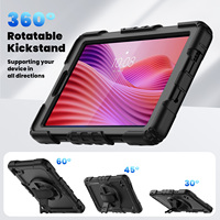 Fntech Heavy Duty Armor Béquille Rotative 8.7 Pouces Silicone PC Tablet Stand Case Housse De Protection pour Lenovo Tab One K9 TB305FU