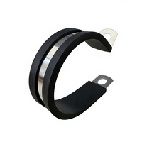 Collier de serrage en acier inoxydable avec doublure en caoutchouc EPDM, amorti, 12mm 15mm 20mm, trou de fixation M6 pour câble, fil, tuyau, tube