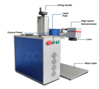 Máquina de Grabado Láser de Fibra CNC para Decoración de Metal y Piedra en 3D, Compatible con Formatos DXF/PLT/BMP/DWG/AI, Sistema de Control BJJCZ