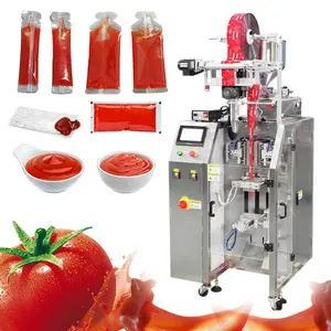 Automatische Onregelmatige Zak Vorm Pack Machine Vloeibare Salade Tomatenpuree Pakket Ketchup Sticks Verpakkingsmachine