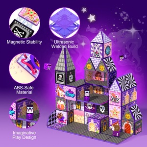 Candy <span class=keywords><strong>House</strong></span> <span class=keywords><strong>Devil</strong></span> <span class=keywords><strong>House</strong></span> Tuiles magnétiques pour l'école des enfants STEM Education Tuiles magnétiques Blocs de construction - Product Image 3