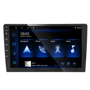 Radio con GPS para coche, reproductor Multimedia con Android, 2 din, 9 pulgadas, 1G + 16G, universal, DVD, vídeo ESTÉREO