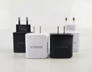 Chargeur USB double 36W, charge rapide 3.0 pour téléphone portable, chargeur mural à charge rapide avec lumière - Product Image 6