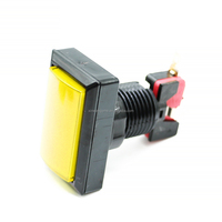 Pièce de monnaie poussoir Machine bouton Arcade jeu Machine bricolage Joystick Console distributeur automatique Rectangle biseau bord lumière bouton poussoir