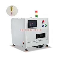 Machine de dénudage et de séparation de câbles à fibres optiques de bureau portable avec commande servo semi-automatique et précision de 0,01 mm