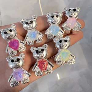 Cuentas de Cristal de Lucite con Forma de Corazón, Mariposa y Oso, para Manualidades, Joyería, Cadenas de Teléfono, Accesorios Coloridos, Venta Caliente 2025 - Product Image 4