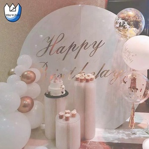 Youyizuo nhà máy đám cưới bán buôn trang trí hoa plinths hiển thị Acrylic đám cưới Vòng giấy cột cho đám cưới - Product Image 3
