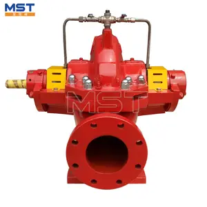 Twin Impeller Fire Pump High Volume Capacity Large Flow Double Suction Centrifugal Horizontal Split Case Fire Pump