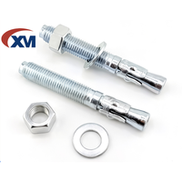 Ancre à coin en acier au carbone galvanisé, boulon d'expansion avec écrou hexagonal et rondelle – Fourniture directe usine