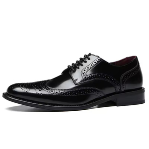 Zapatos Formales de Hombre de Cuero Genuino Británico de Alta Calidad, Diseño de Lujo para Negocios, con Cierre de Cordones, Patrón Hecho a Mano, Gran Venta - Product Image 4