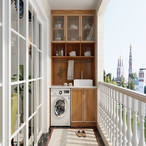 Mueble de Lavadero Impermeable de Diseño Moderno de Alta Gama YALIG para Lavadora - Product Image 5