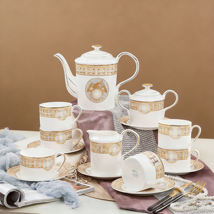 2025 Ceramic Pot Coffee Cup and Saucer Set Xmas Gift Decoration Ceramics <b>Teapot</b> Tea Cup Set <b>for</b> <b>One</b> Ceramic Tea Set - Product Image 1