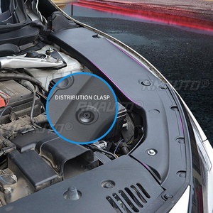 ฝาครอบแผงข้างห้องเครื่องยนต์รถยนต์ RMAUTO 2 ชิ้น สีดำ สำหรับ Honda Civic รุ่นที่ 10 ปี 2016-2020 อุปกรณ์ตกแต่งเครื่องยนต์รถยนต์ - Product Image 5