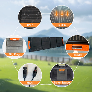 Générateur solaire portable 200W, pliable, étanche, alimentation électrique pour le camping, chargeur extérieur, kit complet de stockage d'énergie - Product Image 4