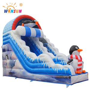 Tobogán Acuático Inflable Popular de Pingüino WINSUN con Doble Línea para Niños, Toboganes Acuáticos Inflables de PVC Baratos - Product Image 3