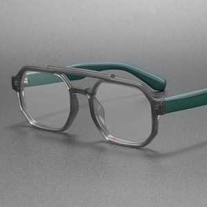 Nuevas <span class=keywords><strong>Monturas</strong></span> <span class=keywords><strong>de</strong></span> <span class=keywords><strong>Gafas</strong></span> Ópticas para Hombre <span class=keywords><strong>de</strong></span> Diseño, Marca Anti UV400, Clásicas, Transparentes, Grises, Cuadradas, con Inserto <span class=keywords><strong>de</strong></span> Aleación - Product Image 2