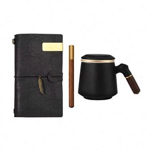 OEM Luxury Tea <b>Mug</b> A6 Notebook Wood Pen Business Gift Customized Men Gift Box Set - Product Image 1