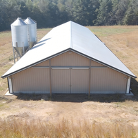 Poulailler moderne en structure acier, ossature en acier galvanisé à chaud haute résistance, personnalisé pour l'élevage de poules pondeuses