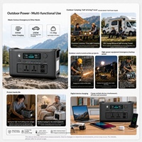 Batterie LiFePO4 grande capacité - Alimentation portable haute puissance pour camping-car et extérieur, charge sans fil, écran LED, protection BMS