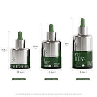 Flacon compte-gouttes cosmétique en PET pour shampoing et huile essentielle, double couvercle, couleur personnalisée, emballage pour soins du visage et des cheveux