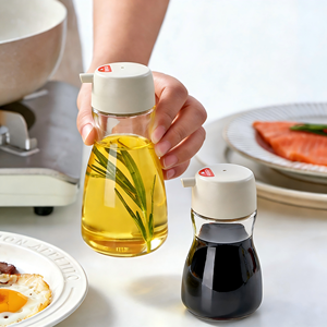 <span class=keywords><strong>Pot</strong></span> à huile d'olive écologique pour la cuisine, couvercle en verre de sodium et de calcium avec fonction anti-fuite, forme cylindrique pour le camping - Product Image 6
