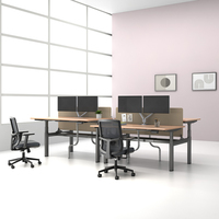 Bureau de poste de travail modulaire Table de bureau intelligente moderne blanche 2 3 4 6 personnes Mobilier de bureau pour espaces ouverts