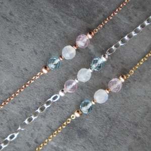 Braccialetto al <span class=keywords><strong>quarzo</strong></span> <span class=keywords><strong>rosa</strong></span> Moonstone, regalo del braccialetto dei desideri dei cristalli <span class=keywords><strong>di</strong></span> fertilità per le donne - Product Image 2