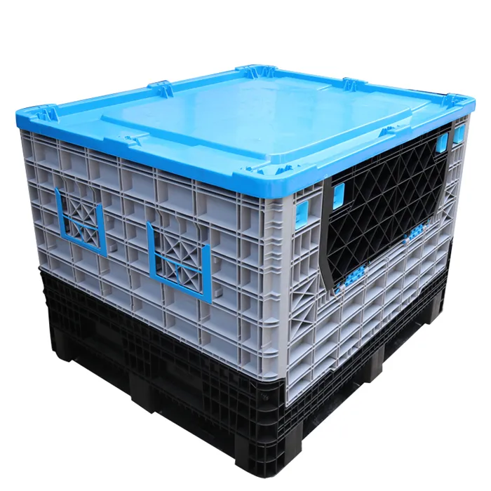 Qs Hot Verkoop Fabriek Prijs Pallet Box Container Hdpe Pallet Box Plastic