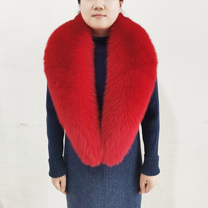 Col long en fourrure de renard véritable, moelleux et luxueux, respirant, pour femmes et hommes, hiver - Product Image 3
