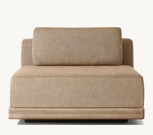 Moderno lujo para todo tipo de clima Patio jardín Hotel piscina sofá conjuntos ocio al aire libre muebles de madera maciza teca sofá Modular U-Sectional - Product Image 4