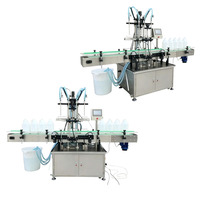 Remplisseuse électrique servo-hydraulique entièrement automatique Zhongjie 42L à quatre têtes avec pompe à engrenages pour applications boisson et chimiques