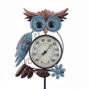 Termómetro de Pared para Jardín con Forma de Búho de Metal de 42 Pulgadas, Termómetro para Patio, Jardín y Hogar - Product Image 2