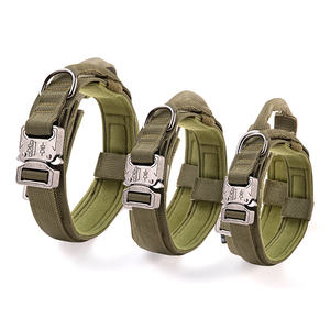 Zware Aanpasbare Nylon Tactische Kraag Voor Huisdieren Met Handvat En Snelle Gesp Duurzame Trainingskraag Voor Honden Buiten - Product Image 2