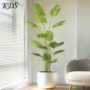 ดอกไม้ประดิษฐ์พลาสติกสำหรับตกแต่งสำนักงานต้น<span class=keywords><strong>บอน</strong></span>ไซมอนสเตราประดับพื้นผ้าไหม<span class=keywords><strong>สี</strong></span>น้ำมันใบไม้พลาสติก - Product Image 5