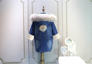 Giacche in Denim Lunghe Invernali per Bambine con Colletto in <span class=keywords><strong>Pelliccia</strong></span> Morbida, Impermeabili, Prezzo di Fabbrica per Vendita all'Ingrosso - Product Image 3