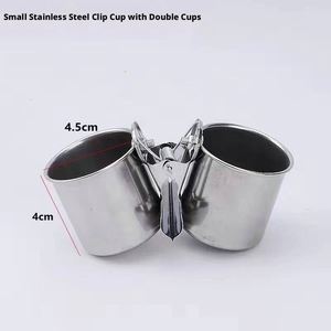 Stainless Steel Bird Feeder & Food Container Dual Use <b>Clip</b>-On Design 45mm/55mm/65mm Sizes Indoor/Outdoor Hanging - Product Image 4