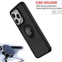 Étuis pour téléphone portable ForIphone 17 16 15 Pro Max 14 13 12 11 Anneau Support Acrylique Dur TPU Support De Voiture Accessoire De Téléphone Portable