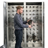 Séchoir à chaussures et bottes industriel en acier inoxydable, machine de séchage électrique à commande numérique, stérilisateur à ozone, capacité 40 paires