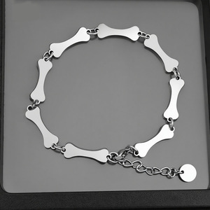 New Simple Popular Design Geometric Gog Bone <b>Chain</b> Bracelet High-quality <b>Titanium</b> Steel Unisex's Bracelets Trendy Jewelry - Product Image 2