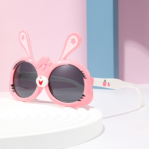 แว่นกันแดดเด็กการ์ตูนลายกระต่ายรุ่นใหม่ แว่นตาสำหรับเด็กผู้หญิง คุณภาพสูง วัสดุ TPEE โพลาไรซ์ - Product Image 4