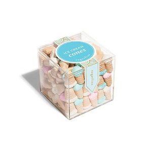 Thực Phẩm Cấp Mini Rõ Ràng Đường Cube Bán Buôn Rõ Ràng Kẹo Thùng Nhựa Wedding Favor Hộp Quà Tặng Acrylic Kẹo Hộp Với Nắp - Product Image 3