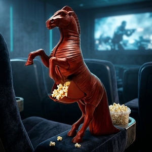 <span class=keywords><strong>Figurine</strong></span> en résine Cheval de Troie, Nouveauté, Produit dérivé du film L'Odyssée, Mythe grec ancien, Décoration d'intérieur, Rangement pour pop-corn, Cadeau - Product Image 4