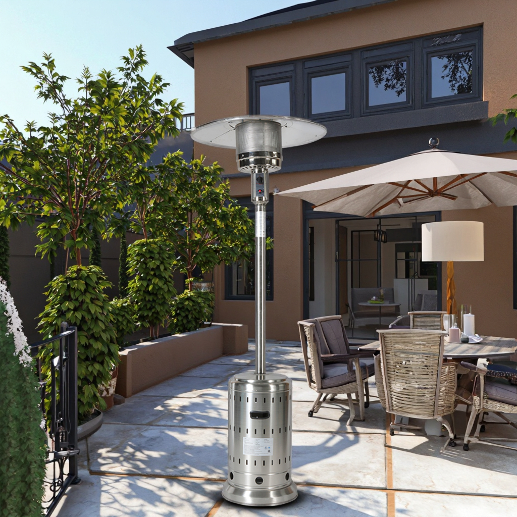 fire sense umbrella infrared patio heater 02678 Telescoping Offset Pole Mounted With Wheels 1500 Watt Indoor Outdoor Powder Coated Steel Tip over Protection System Cover Included friendly enjoy warmth and ambiance in every moment.Safety And Environmental Protection Buy Parasol Heaters for Umbrellas