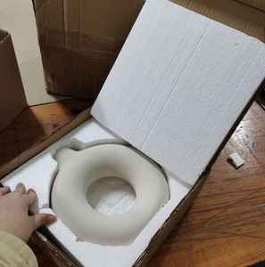 <span class=keywords><strong>Vase</strong></span> en céramique artisanal blanc, forme irrégulière, style rustique, pour fleurs séchées, décoration nordique, style bohème. - Product Image 5