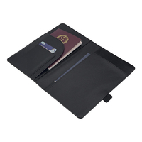 Porte-espèces promotionnel en cuir PU noir durable pour sublimation, idéal pour caisse de café-bar, impression par transfert thermique gratuite