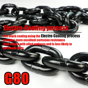 Cadena de elevación corta de acero soldada EN818-2 G80 G100, cadena de arrastre galvanizada en caliente G80, eslinga de cadena de elevación, cadena de alta resistencia - Product Image 2
