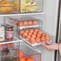 Boîte à œufs 32 grilles, conteneur de stockage d'œufs Transparent avec tiroir à plateau amovible, vente en gros