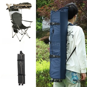 Silla Plegable Portátil con Toldo, Silla de Jardín con Marco de Aluminio y Tela Oxford para Acampar y Uso en el Jardín - Product Image 3