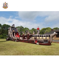 Grand toboggan aquatique gonflable pour l'aventure estivale, fabriqué en PVC de qualité commerciale durable, comprend un souffleur et des kits de réparation
