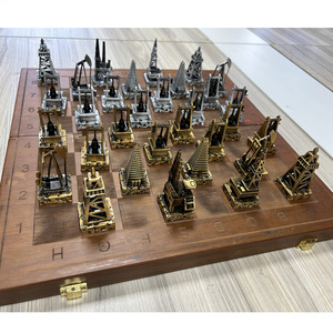 Compagnia petrolifera regalo estivo 3D in metallo per scacchi piattaforma di trivellazione petrolifera per bambini paesi mediorientali promozionali internazionali - Product Image 2